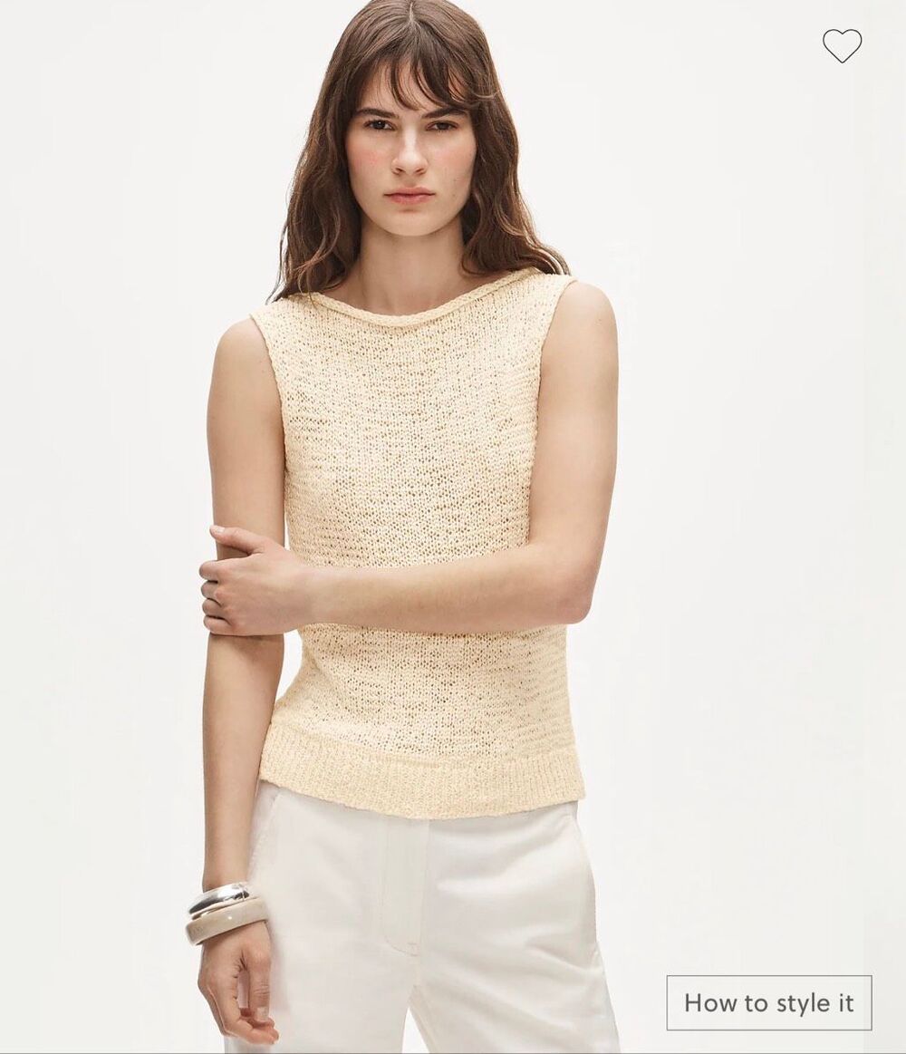 J. Crew Montauk sweater-tank in Antique White NWT size Medium